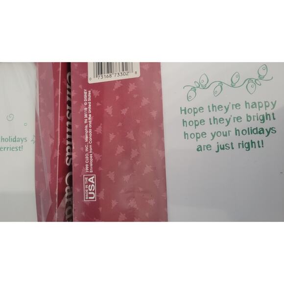 Vintage 1999 Cleo Disney Winnie the Pooh & Looney Tunes Christmas Cards NWT - Picture 9 of 16